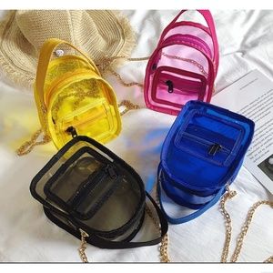 Candy Color Transparent Shoulder Bag